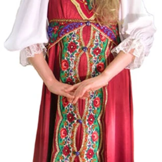 Русский народный сарафан вишневый