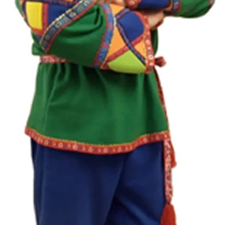 Скоморох зеленый утепленный Костюм