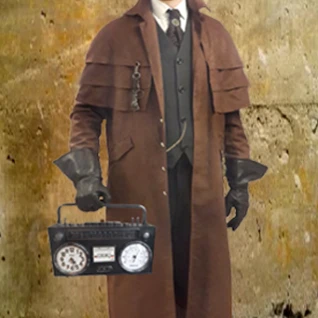 Стимпанк плащ коричневый Костюм