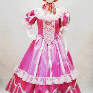 ПЛАТЬЕ БИДЕРМЕЙЕР №3 (розовый шелк) 1830-1850 г.