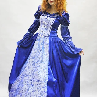 ПЛАТЬЕ (синий шелк)