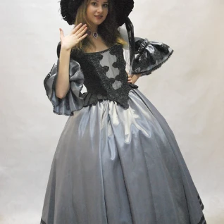 ПЛАТЬЕ БИДЕРМЕЙЕР №7 (серый шелк) 1830-1850 г.