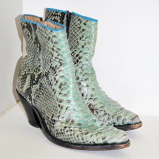 КОВБОЙСКИЕ БОТИНКИ ЖЕНСКИЕ (ЗЕЛЕНЫЙ ПИТОН)