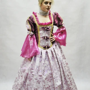 ПЛАТЬЕ РОКОКО (сиреневая парча)