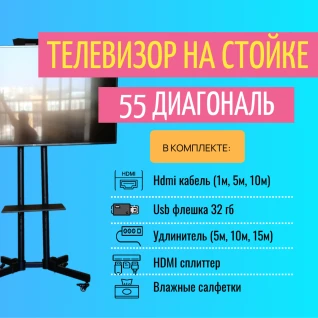 Горизонтальный телевизор 55 на стойке