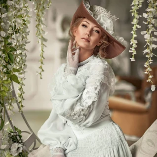 Платье «Лилия» стилизация на 1905-1910года