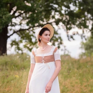 Платье Ампир белый с бодис