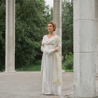 Ампирное греческое платье