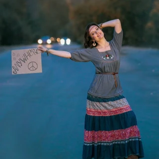 Женский Образ хиппи Лесли