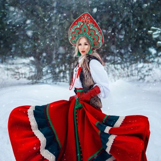 Зимний вариант комплекта «Жар — птица» женский