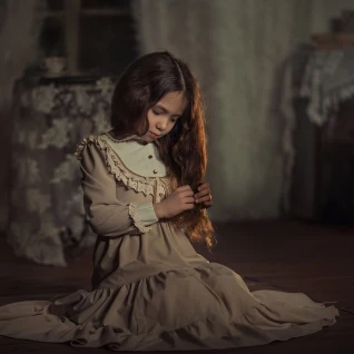 Винтажное платье для девочек Эмилия