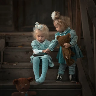 Детское платье незабудка