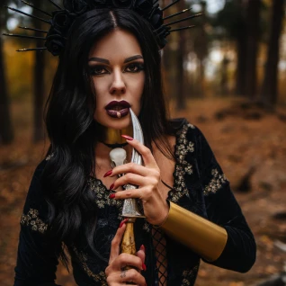 Ободок «Шипы и розы»