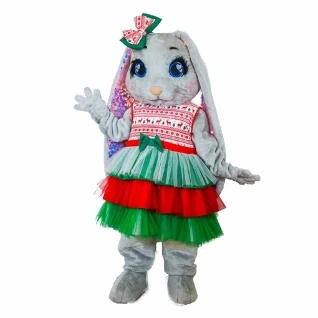 Костюм Зайка рождественский (платье)