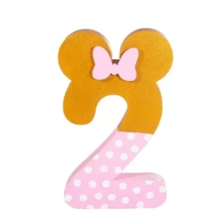 Цифра 2 розово-золотая