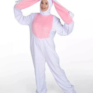 Зайка бело-розовый костюм