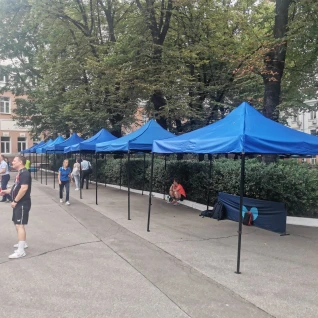 Тент быстровозводимый синий