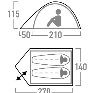Двухместная палатка Outventure Dome 2
