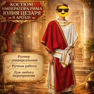 Костюм императора Рима Юлия Цезаря взрослый 