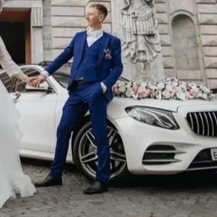 Костюм тройка синий 