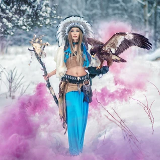 Костюм женский индейца индианки скво вестерн дикий запад Летящий орел