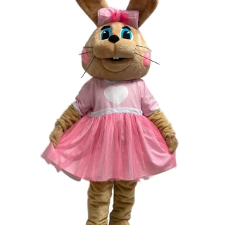 Зайка Руся в розовом платье