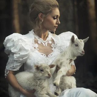 Винтажное средневековое белое платье принцессы