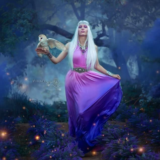 Фэнтезийное платье лунной принцессы эльфийки