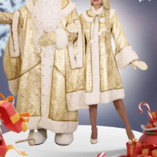 Костюм деда мороза и снегурочки пара