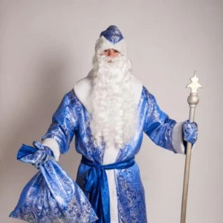 Дед мороз Синий с серебром