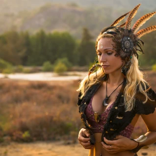 Костюм амазонки шаманки друида дикарки травницы