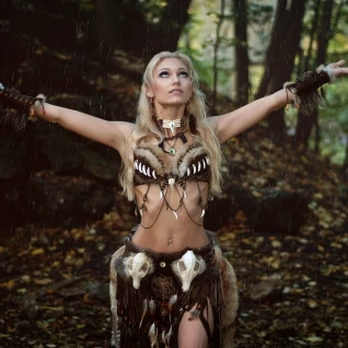 Костюм амазонки дикарки шаманки друида дикая лисица