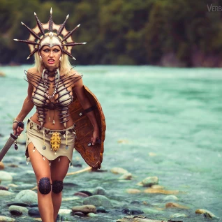 Костюм морской воительницы амазонки русалки богини морского мира акулы