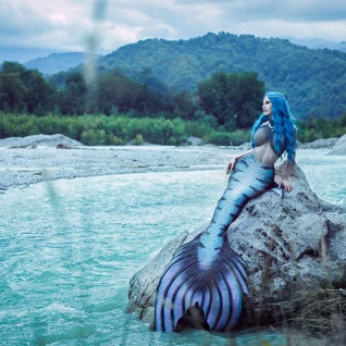 Костюм русалки сирены ундины силиконовый хвост