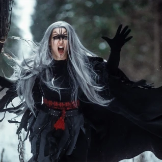 Костюм Бабы Яги северной колдуньи шаманки ведьмы