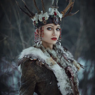 Костюм шаманки северянки друида лесной колдуньюю Принцесса Кадын