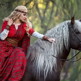 Женский шотландский костюм стилизация клетка шотладка