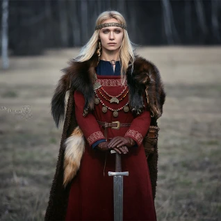 Женский костюм северянки славянки воительниы викинги 