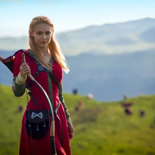 Женский средневековый костюм лучницы эльфийки северянки принцессы викингов игра престолов