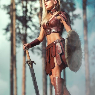 Женский костюм амазонки воительницы античной богини охотницы деметры