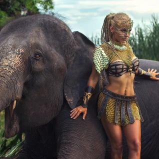 Костюм амазонки дикарки восточной принцессы джунглей