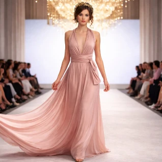 Платье в греческом стиле бежевое