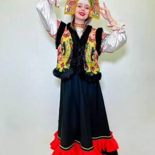 Марфушенька в мех жилетке