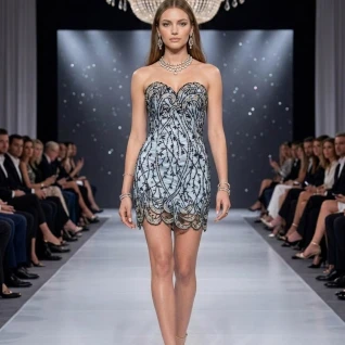 Платье коктейльное в стиле Victoria Secret