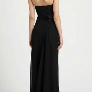 Платье ABS by Allen Schwartz Black Rouched Gown
