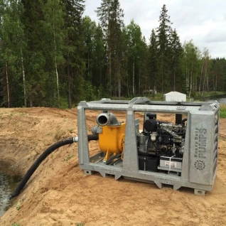 Аренда мотопомпы для грязной воды дизельная  400 м3/ч