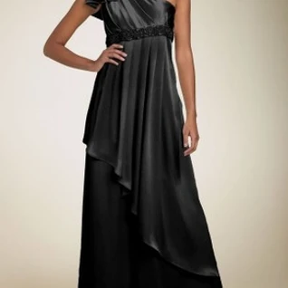 Платье ABS by Allen Schwartz Black Cascade Gown Размер 40