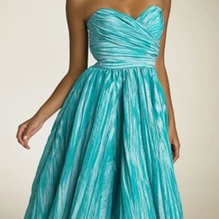 Платье ABS by Allen Schwartz Tiffany Blue Taffeta Sweatheard Dress Размер 42