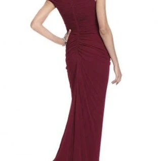 Платье Adrianna Papell Burgundy Ruched Mesh Gown Размеры 44, 46