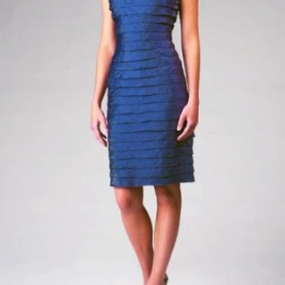 Платье Adrianna Papell Dress Blue Tiered Размер 44